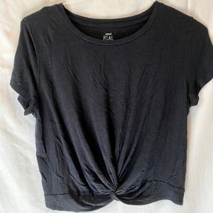 aerie medium black lounge knitted tee